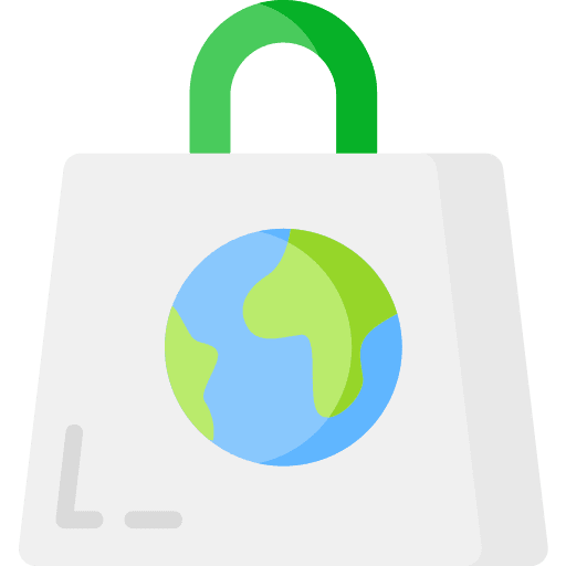 Eco bag ecologic commerce and shopping eco icon