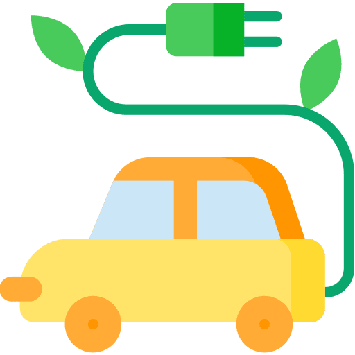 Electric car ecological car eco car icon