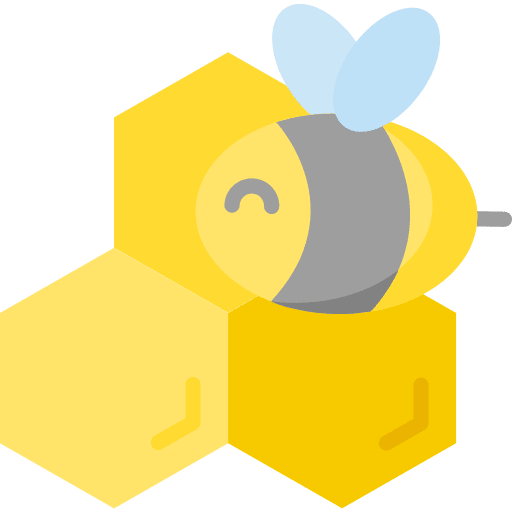 Honeycomb bee food and restaurant animals icon