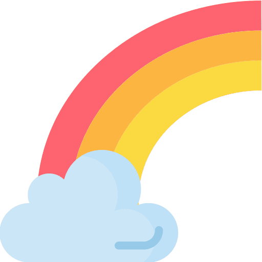 Rainbow sun nature cloud icon