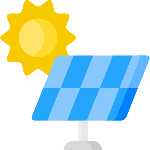 Solar panel solar energy renewable energy ecology and environment icon