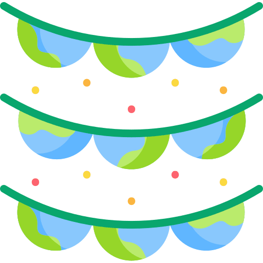 Garlands ecology garland earth icon