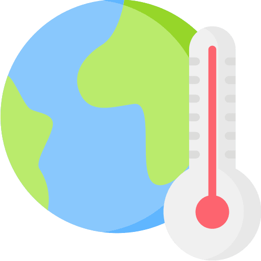 Global warming thermometer ecology and environment atmosphere icon