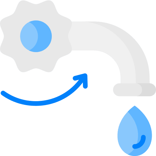 Save water tap furniture and household drop icon