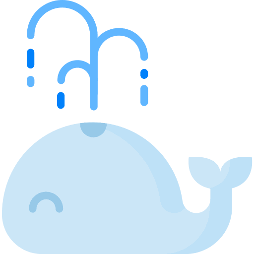 Whale sea life animal whale icon
