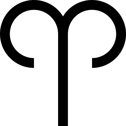 Aries aries zodiac constellation icon