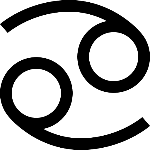 Cancer horoscope cancer shapes and symbols icon