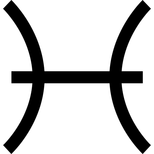 Pisces horoscope astrology shapes and symbols icon Pisces horoscope astrology shapes and symbols icon