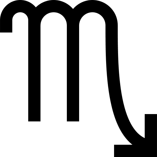 Scorpio shapes and symbols constellation signs icon