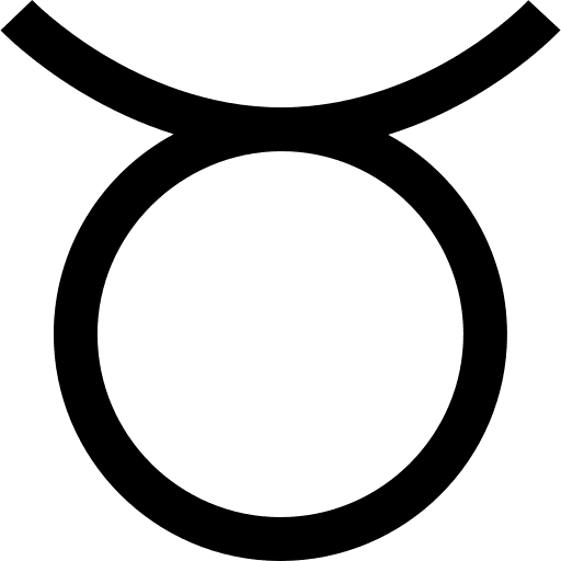 Taurus horoscope esoteric shapes and symbols icon