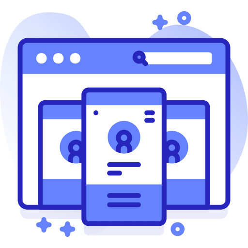 App design web design seo and web cellphone icon
