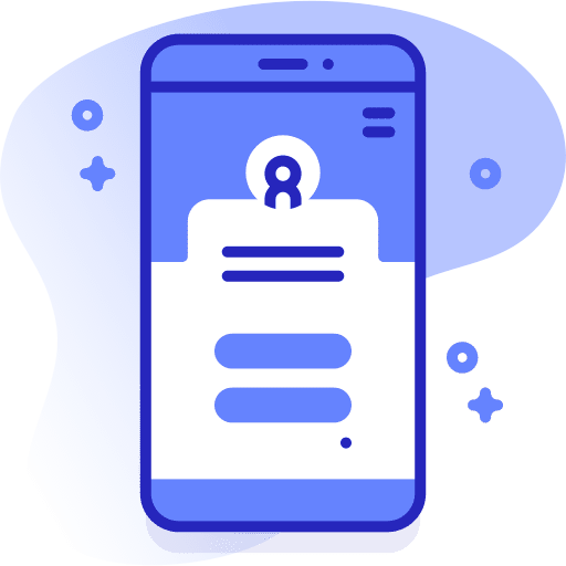 Log in smartphone account communications icon Log in smartphone account communications icon
