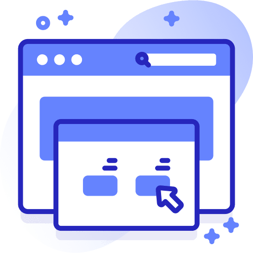 Web design portal interface responsive icon