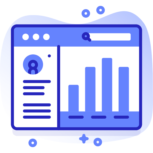 Layout user analysis website icon Layout user analysis website icon