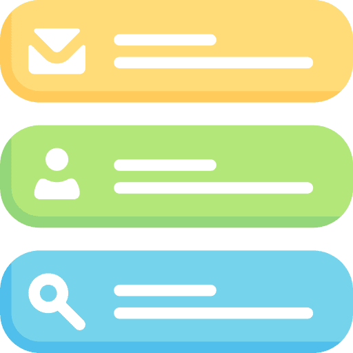 Button ui search envelope icon