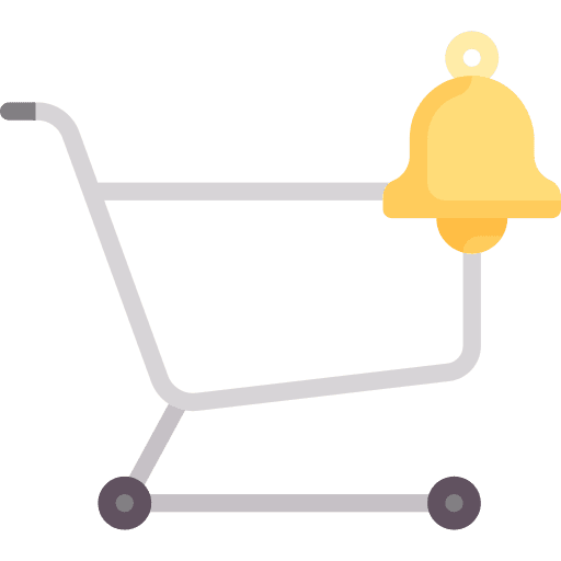 Shopping cart commerce and shopping shopping cart bell icon Shopping cart commerce and shopping shopping cart bell icon