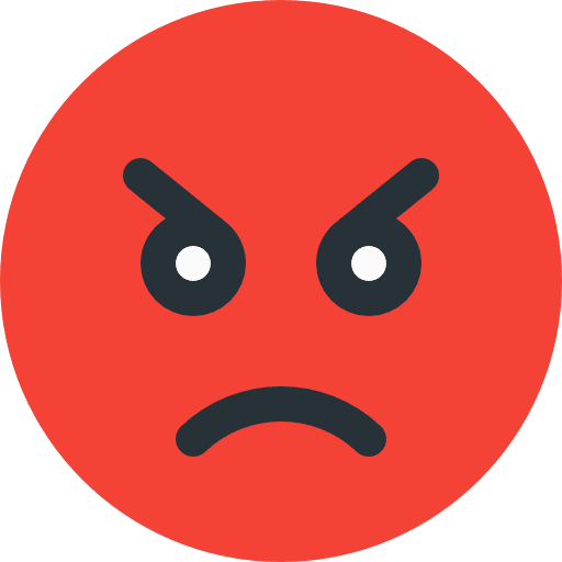 Angry aggresive emoji smileys icon