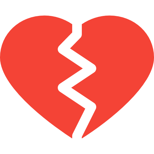 Broken heart love romantic love and romance icon