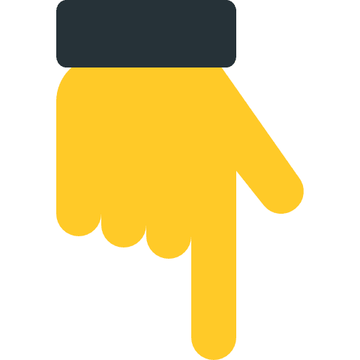 Hand down smileys interface icon