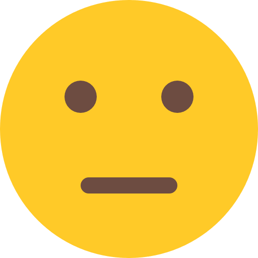 Neutral emoji feelings indifferent icon