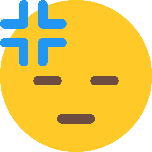 Tired feelings tired emoji icon