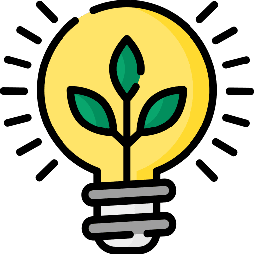 Lightbulb sustainability plant ecological icon