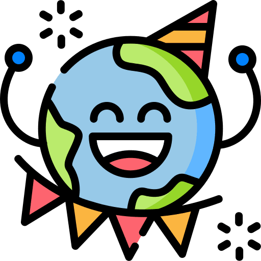 Earth day nature planet earth birthday and party icon Earth day nature planet earth birthday and party icon