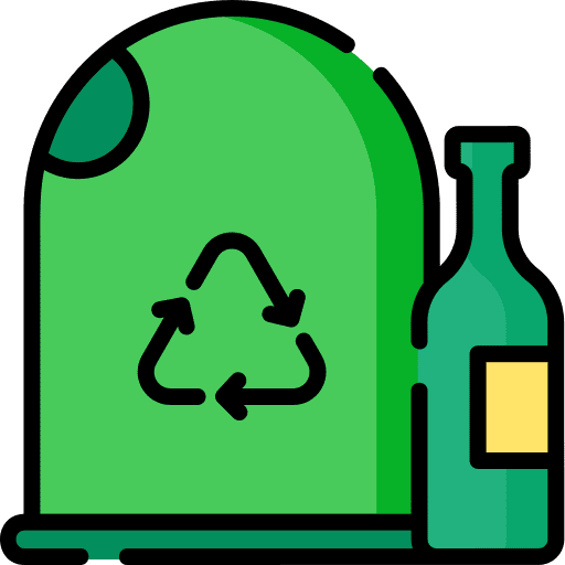 Glass container glass bin recycling glass container icon