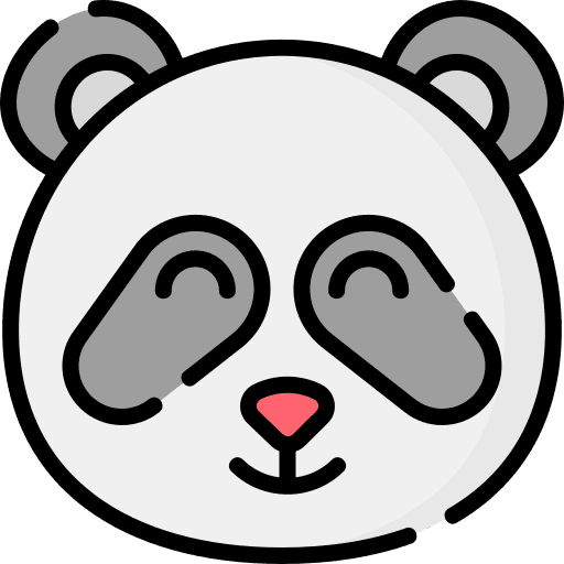 Panda bear zoo bear face icon Panda bear zoo bear face icon