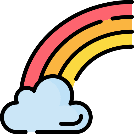 Rainbow spectrum cloud atmospheric icon Rainbow spectrum cloud atmospheric icon