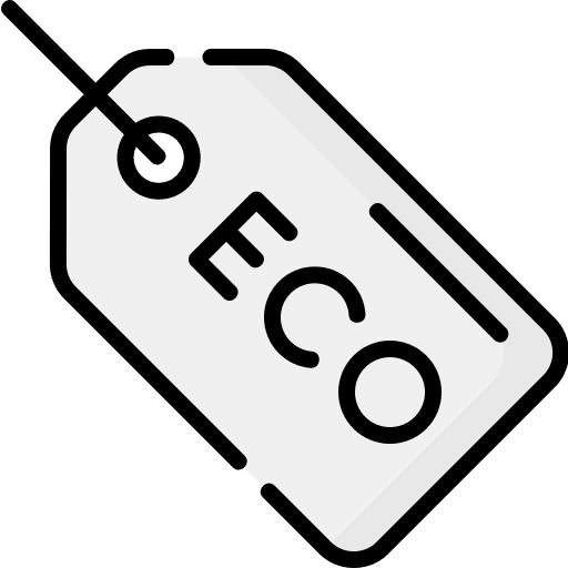 Eco battery eco recycled label icon Eco battery eco recycled label icon