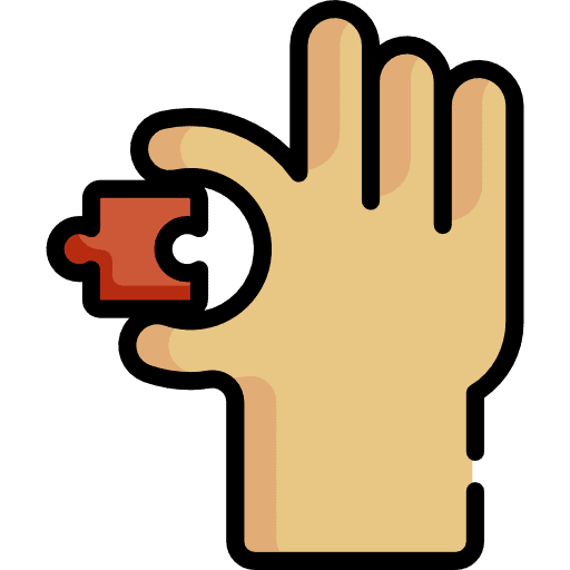 Puzzle hand puzzle puzzle part icon