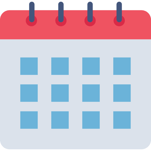 Calendar time organization date icon