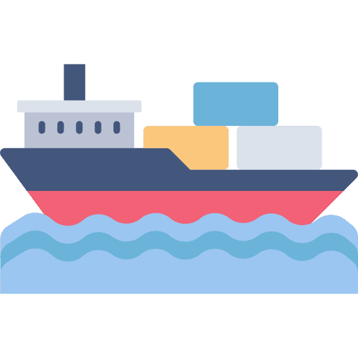 Cargo boat distribution cargo ship cargo boat icon