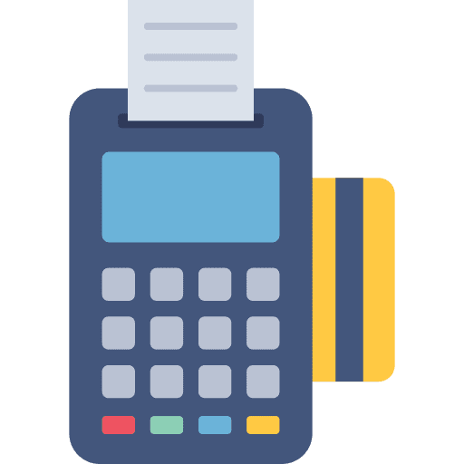 Pos terminal card reader pos terminal point of sale icon