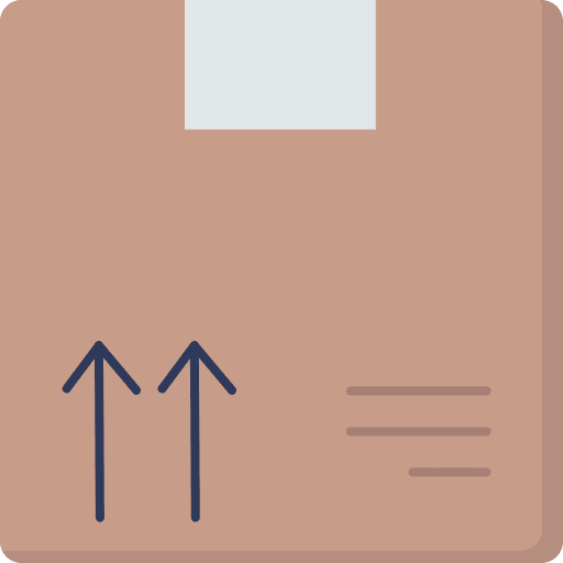 Cardboard shipping and delivery cardboard package icon