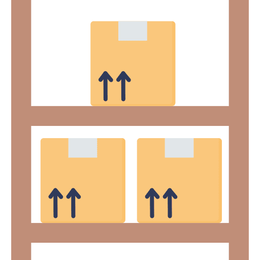 Storage shipping and delivery storage warehouse icon