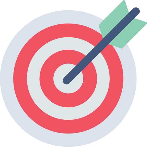 Target objective business and finance purpose icon