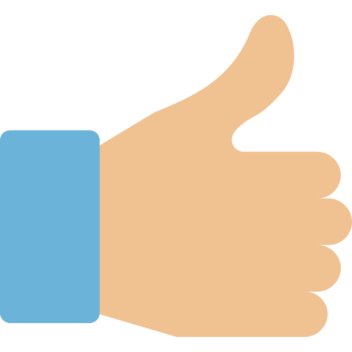 Thumbs up hands and gestures social media hand icon