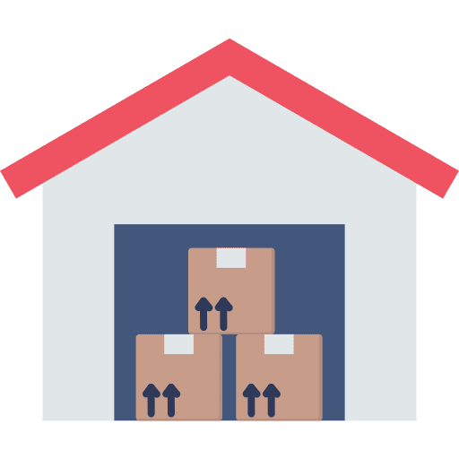 Warehouse cardboard building warehouse icon