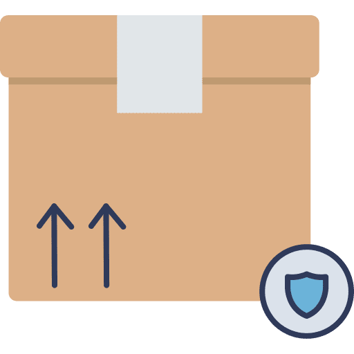 Cardboard delivery box package icon