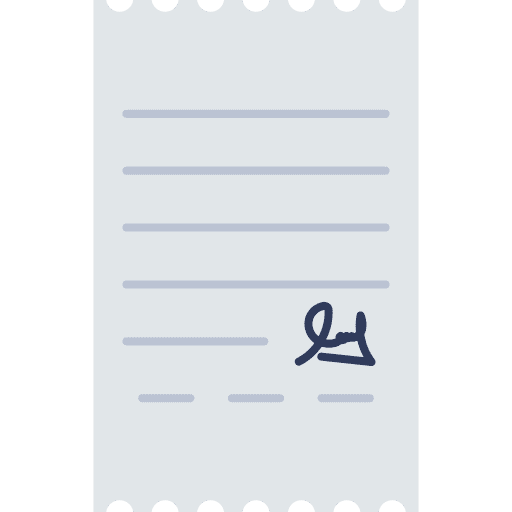 Paper signature files and folders paper icon