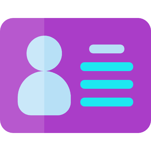 Id card contact information identity business icon Id card contact information identity business icon