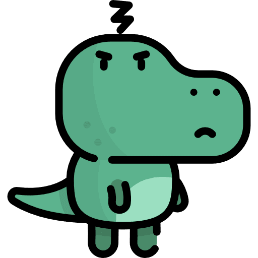 Angry feelings dinosaur smileys icon