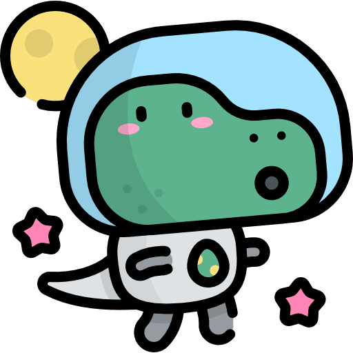 Space emoji dinosaur smileys icon