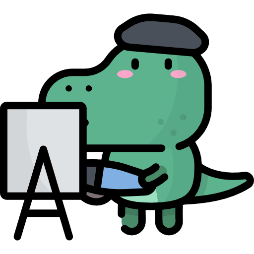 Artist smileys artist dinosaur icon Artist smileys artist dinosaur icon