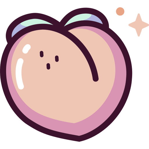 Peach vegan vegetarian peach icon