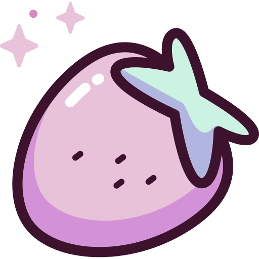 Strawberry fruit vegetarian food and restaurant icon