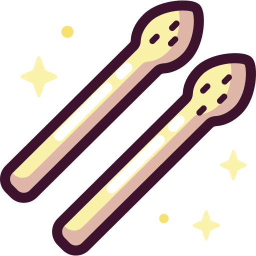 Asparagus food and restaurant nutrition gastronomy icon Asparagus food and restaurant nutrition gastronomy icon