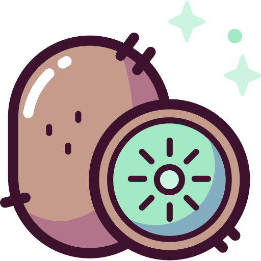Kiwi fruit food and restaurant vegan icon Kiwi fruit food and restaurant vegan icon
